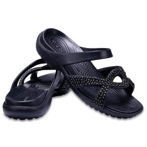 Black glitter Slip on Crocs